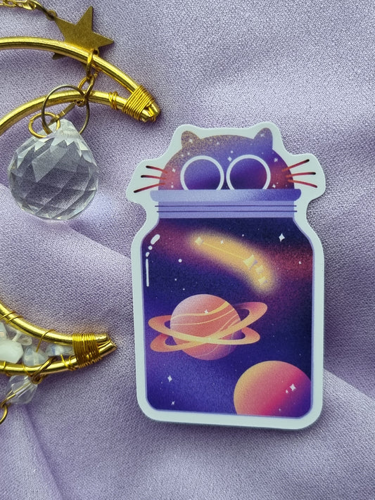 Galaxy Jar Cat Aries