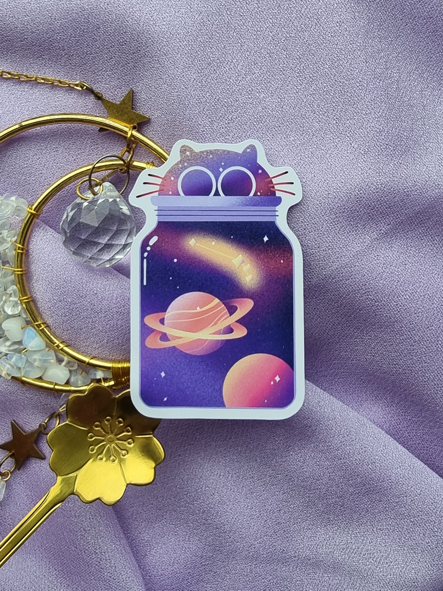 Galaxy Jar Cat Aries