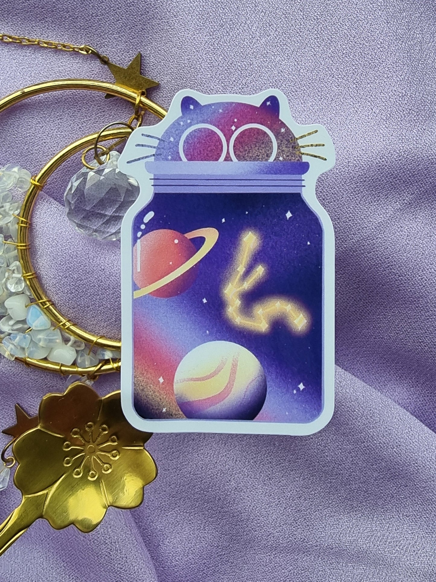 Galaxy Jar Cat Aquarius