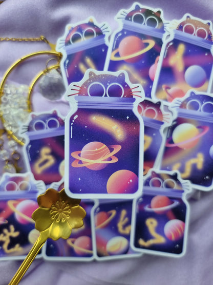 Galaxy Jar Cat Aries