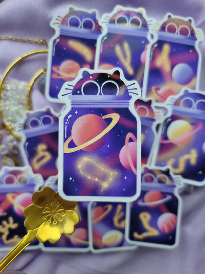 Galaxy Jar Cat Gemini