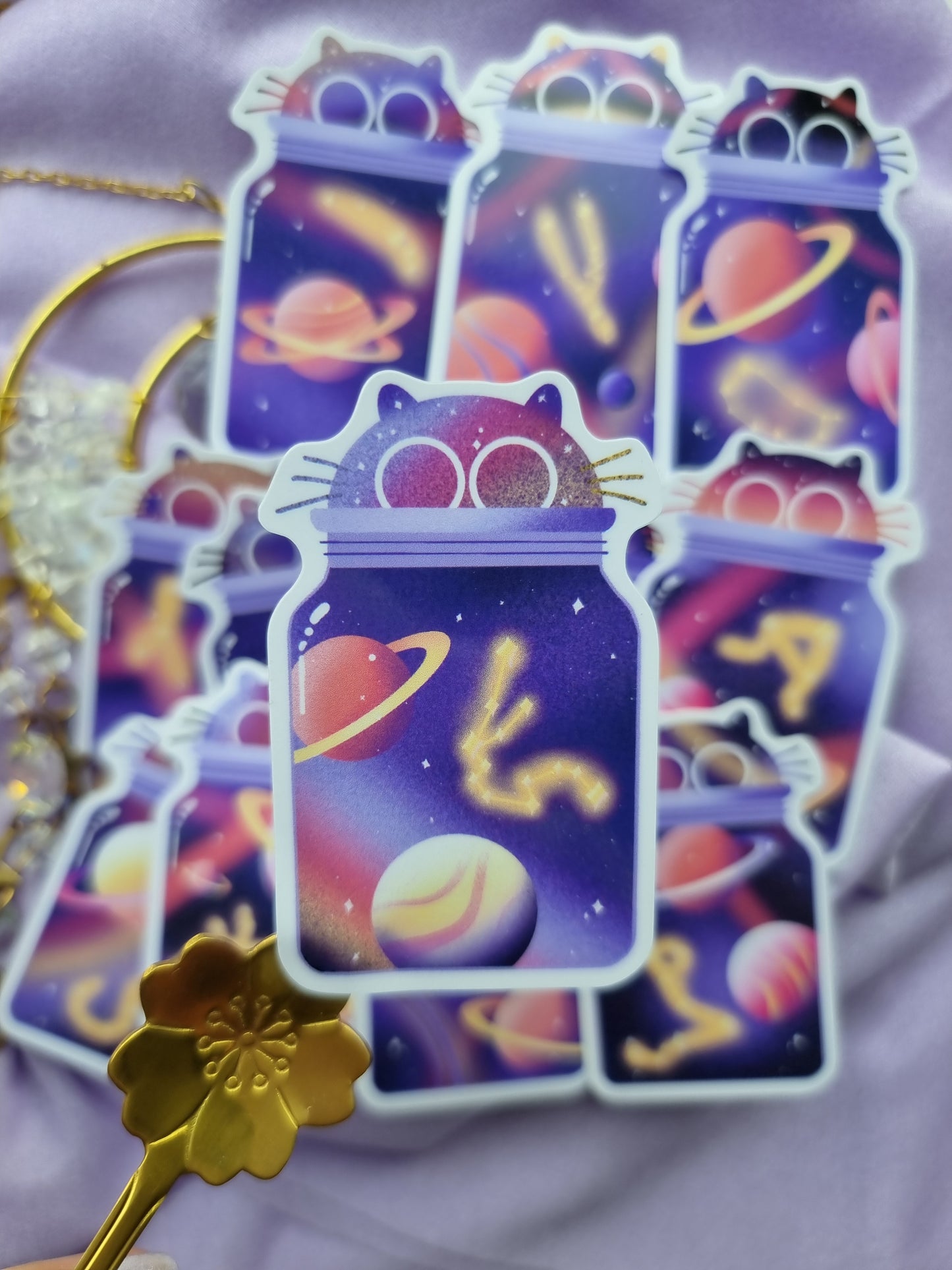 Galaxy Jar Cat Aquarius