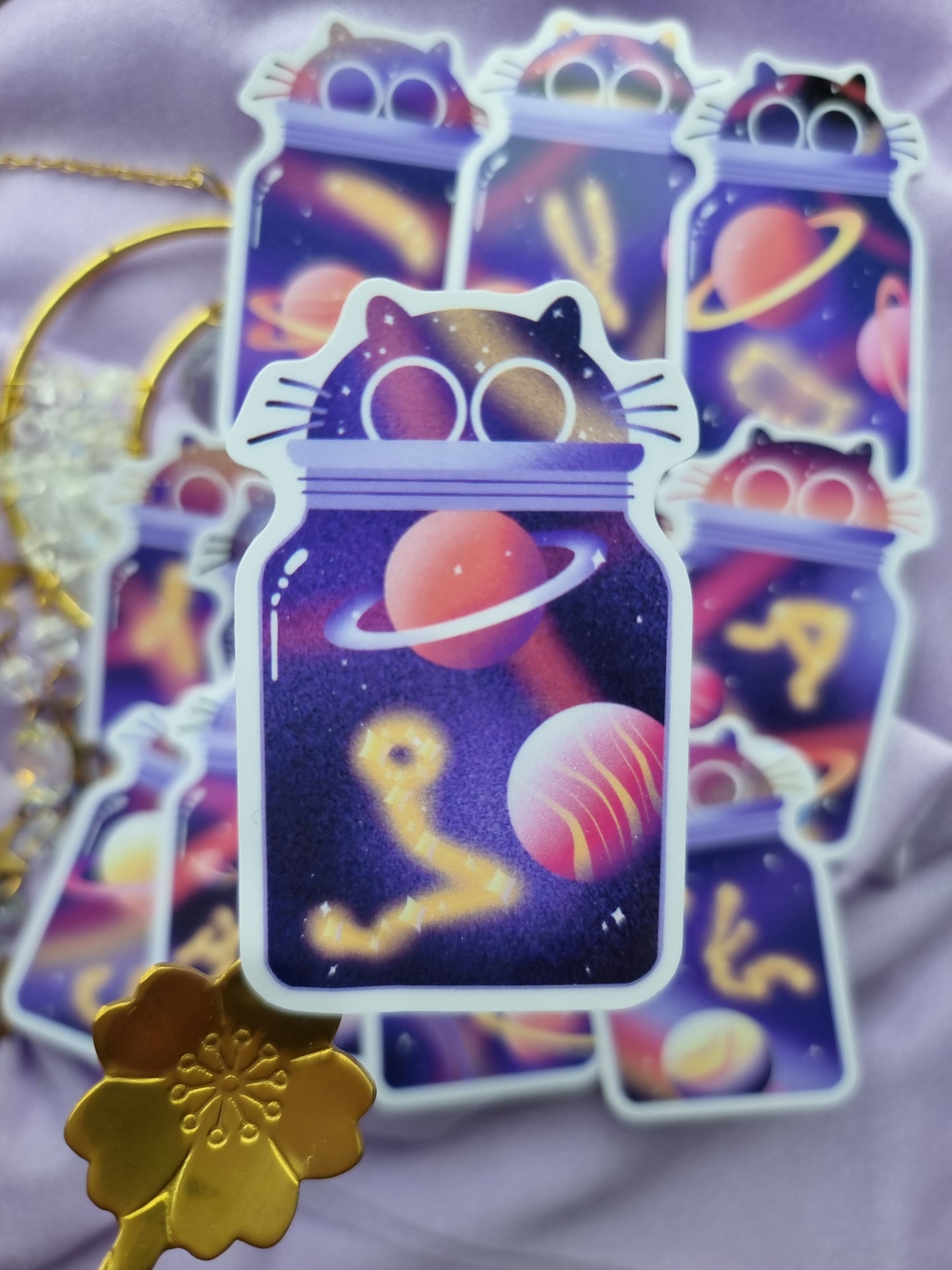 Galaxy Jar Cat Pisces