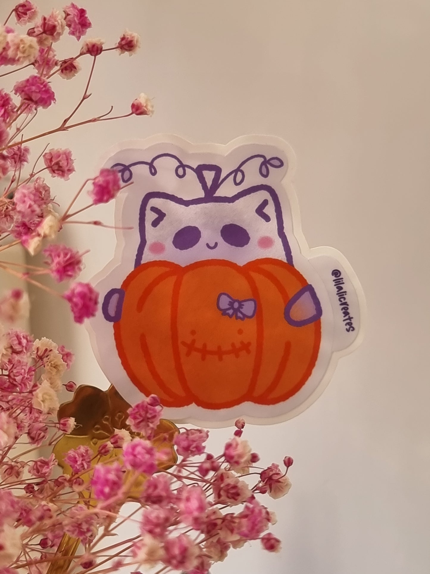 Pumpkinnie the Ghostcat | Happy Halloween!