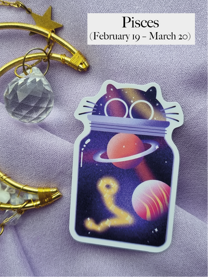 Galaxy Jar Cat Pisces